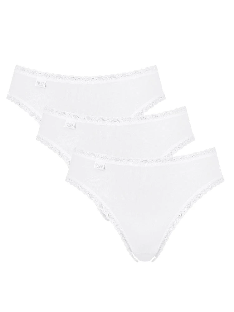 Sloggi 24/7 Cotton Lace Tai (3 Pack) 2 Sloggi 24/7 Cotton Lace Tai (3 Pack) - Image 2