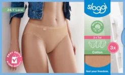 Sloggi 24/7 Cotton Lace Tai (3 Pack) 17 Sloggi 24/7 Cotton Lace Tai (3 Pack) -Full Curve Bra Sales 10167199 6239 5