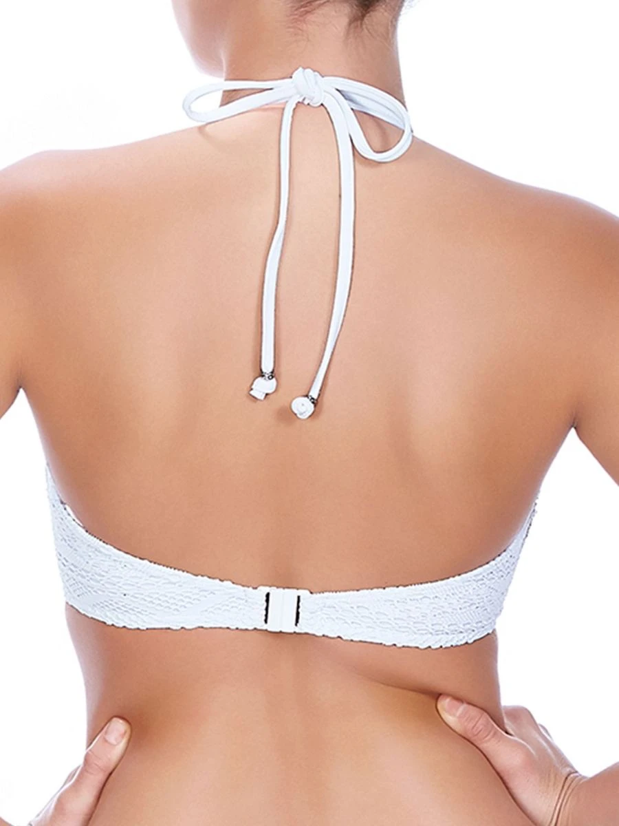 FREYA Sundance Halterneck Bikini Top - White 2 FREYA Sundance Halterneck Bikini Top - White - Image 2
