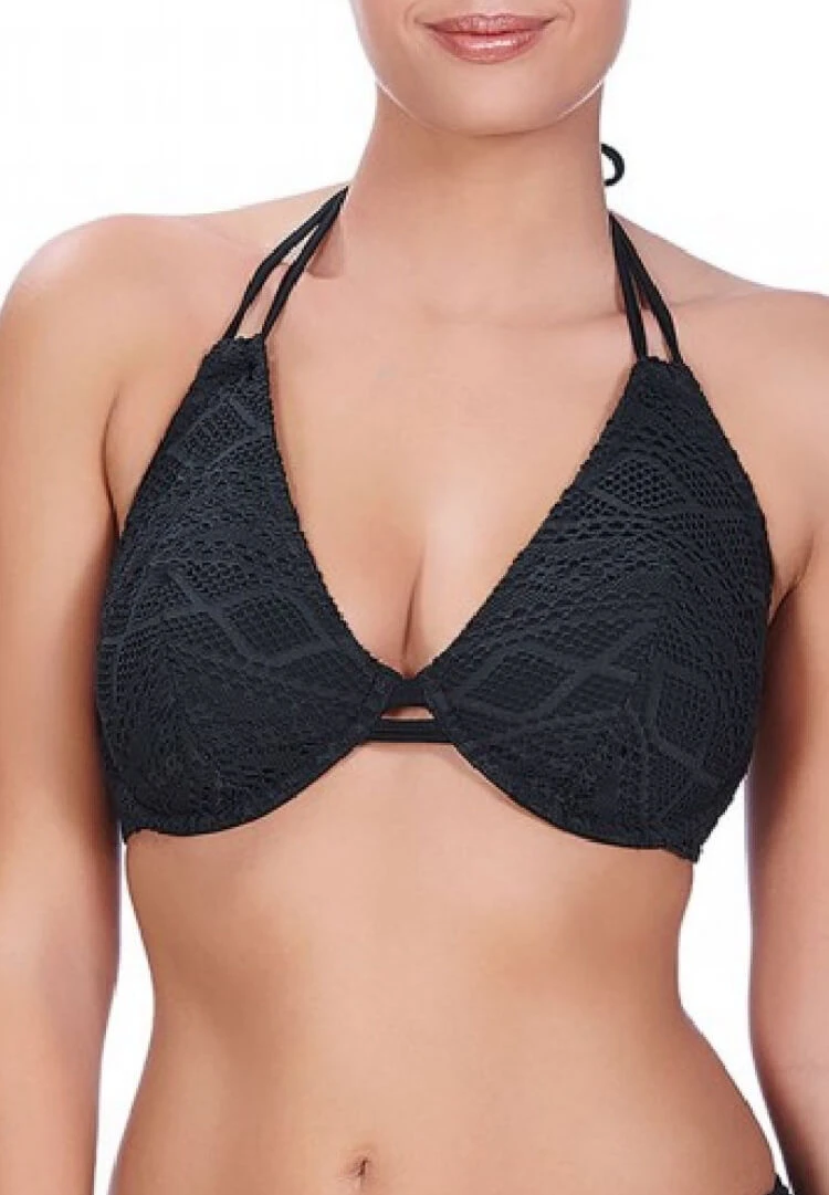 FREYA Sundance Halterneck Bikini Top - Black 1 FREYA Sundance Halterneck Bikini Top - Black