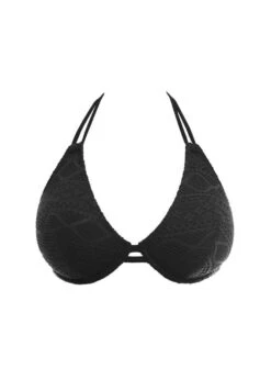 FREYA Sundance Halterneck Bikini Top - Black 5 FREYA Sundance Halterneck Bikini Top - Black -Full Curve Bra Sales BraForMe AS3971 BLK Freya Swim Sundance White Halter Bikini Top P