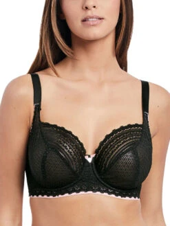 FREYA Daisy Lace Balcony K Cup Bra - Noir