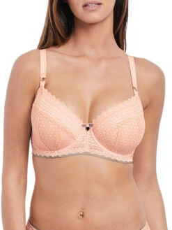 FREYA Daisy Lace Half Cup Balcony Bra - Blush
