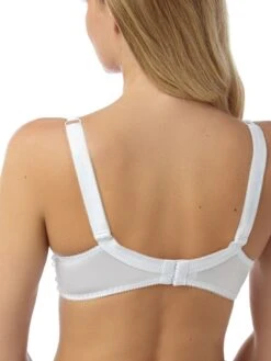Underwired Satin Bra - White 5 Underwired Satin Bra - White -Full Curve Bra Sales br07892 white back