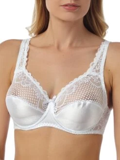 Full Curve Bra Sales 14 Underwired Satin Bra - White