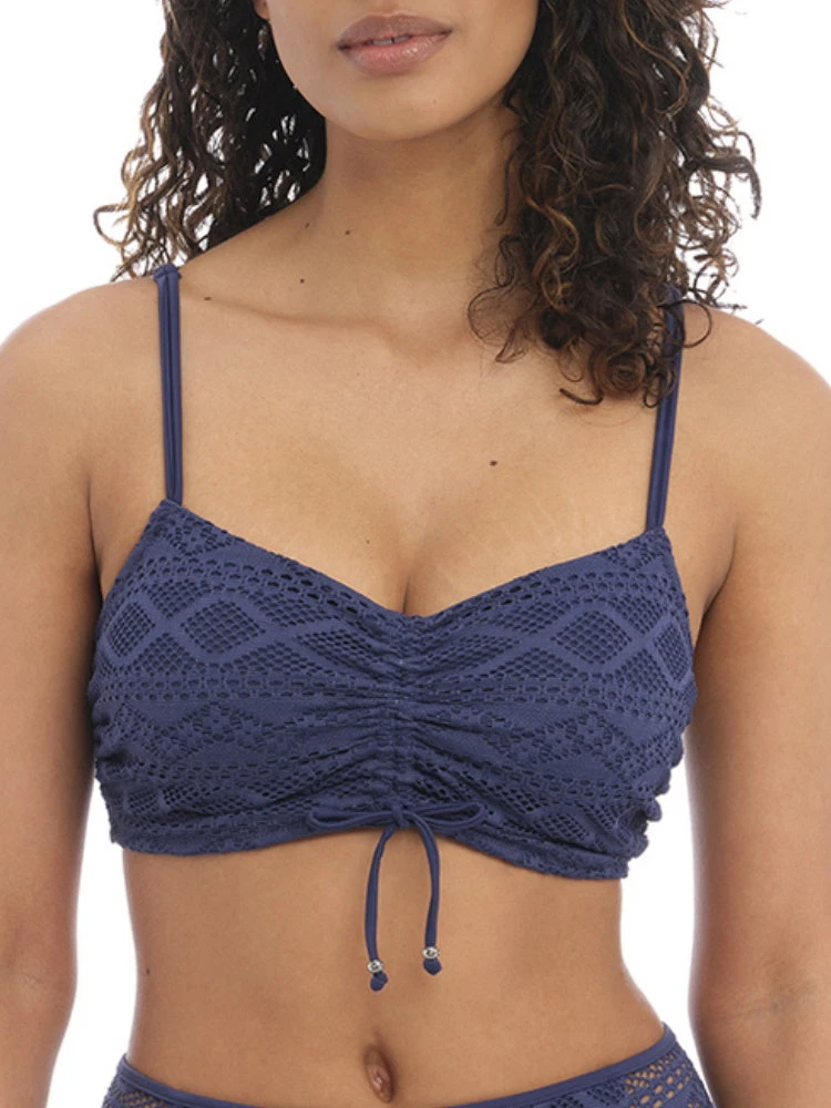 FREYA Sundance Bralette Bikini Top - Denim 2 FREYA Sundance Bralette Bikini Top - Denim - Image 2
