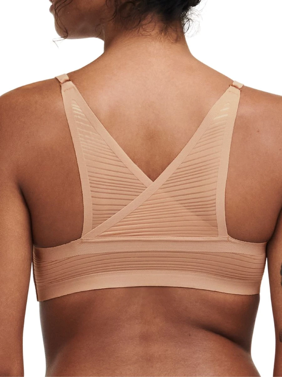 Chantelle SoftStretch Stripes Padded Bralette - Sirocco 2 Chantelle SoftStretch Stripes Padded Bralette - Sirocco - Image 2