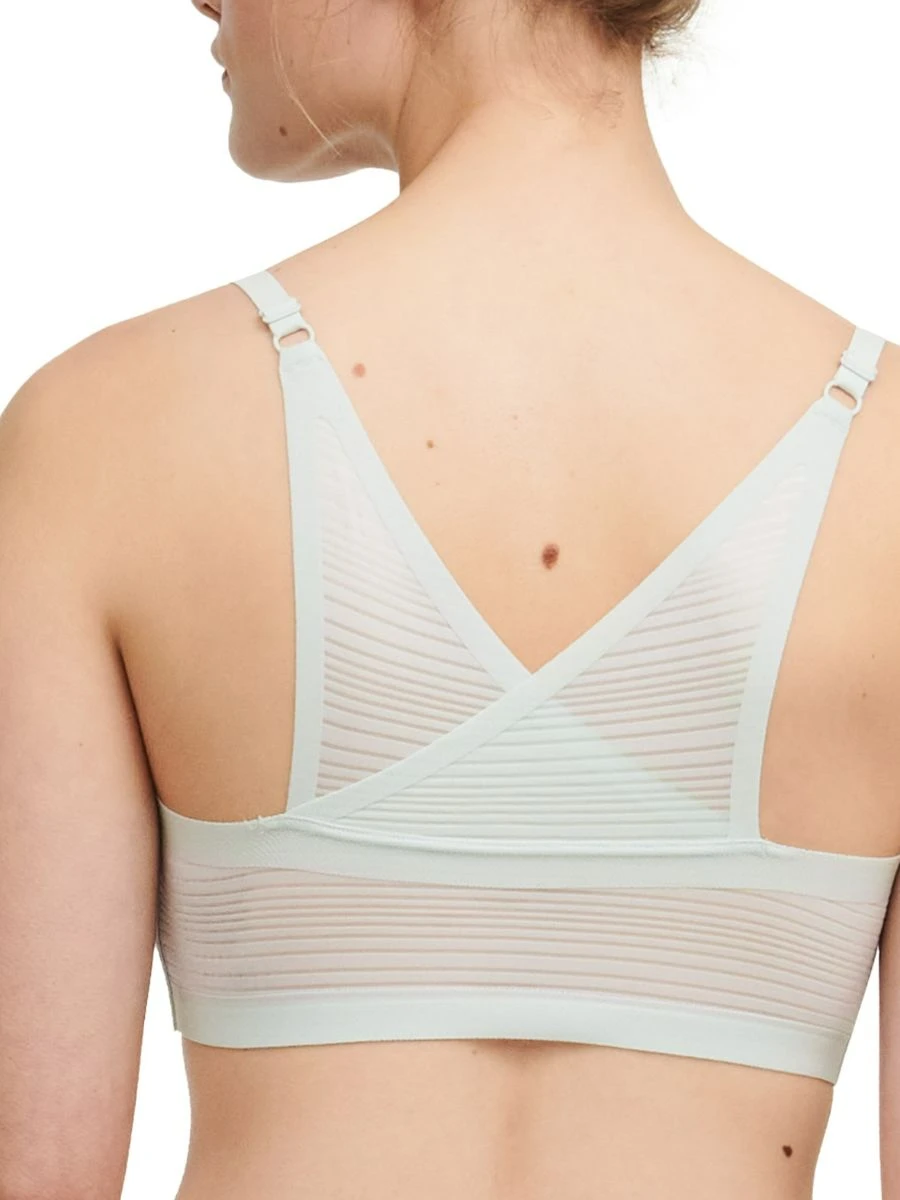 Chantelle SoftStretch Stripes Padded Bralette - Ballad Blue 2 Chantelle SoftStretch Stripes Padded Bralette - Ballad Blue - Image 2