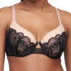 Chantelle Midnight Flowers Covering T-Shirt Bra - Black