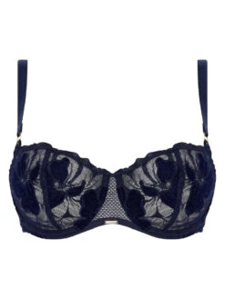 Chantelle Fleurs Signature Half Cup Balcony Bra - Velvet Marine Blue 9 Chantelle Fleurs Signature Half Cup Balcony Bra - Velvet Marine Blue -Full Curve Bra Sales braforme chantelle lingerie 12q50 c