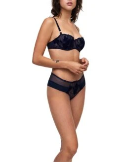 Chantelle Fleurs Signature Half Cup Balcony Bra - Velvet Marine Blue 7 Chantelle Fleurs Signature Half Cup Balcony Bra - Velvet Marine Blue -Full Curve Bra Sales braforme chantelle lingerie 12q50 fl