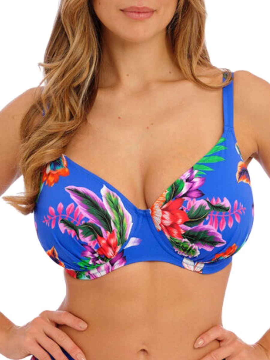 FANTASIE Halkidiki Gathered Full Cup Bikini Top - Ultramarine 1 FANTASIE Halkidiki Gathered Full Cup Bikini Top - Ultramarine
