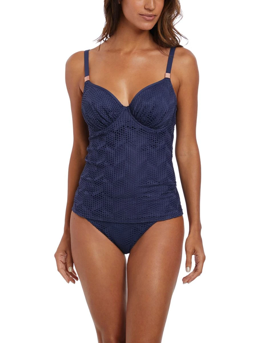 FANTASIE Marseille Bardot Gathered Full Cup Tankini - Twilight 2 FANTASIE Marseille Bardot Gathered Full Cup Tankini - Twilight - Image 2