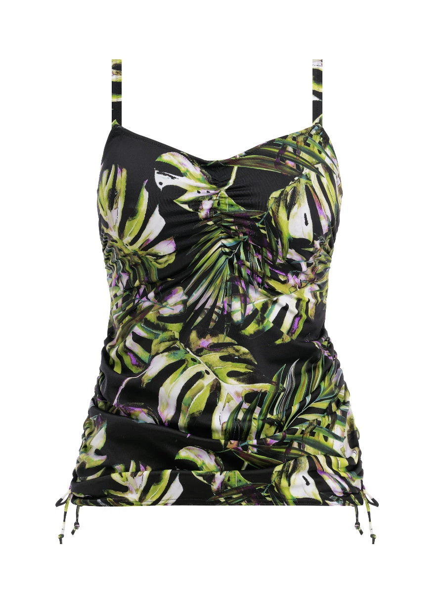 FANTASIE Palm Valley Adjustable Side Tankini - Black 4 FANTASIE Palm Valley Adjustable Side Tankini - Black - Image 4