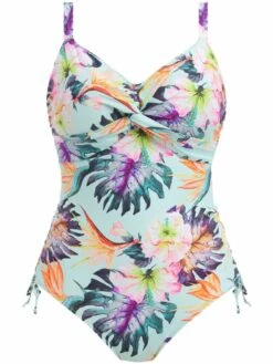 FANTASIE Paradiso Twist Front Adjustable Leg Swimsuit - Soft Mint 9 FANTASIE Paradiso Twist Front Adjustable Leg Swimsuit - Soft Mint -Full Curve Bra Sales braforme fantasie paradiso fs501831 sft c
