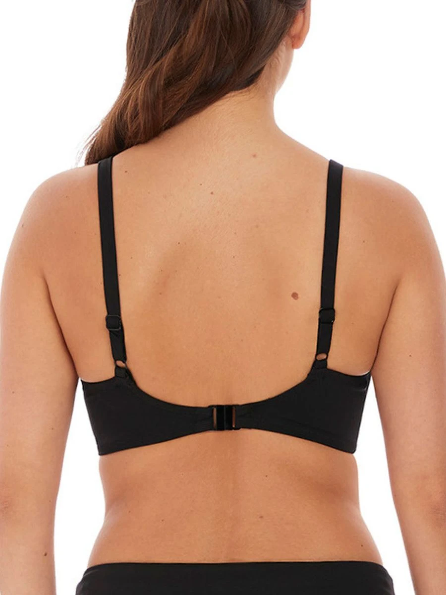 FANTASIE San Remo Gathered Full Cup Bikini Top - Black/White 2 FANTASIE San Remo Gathered Full Cup Bikini Top - Black/White - Image 2