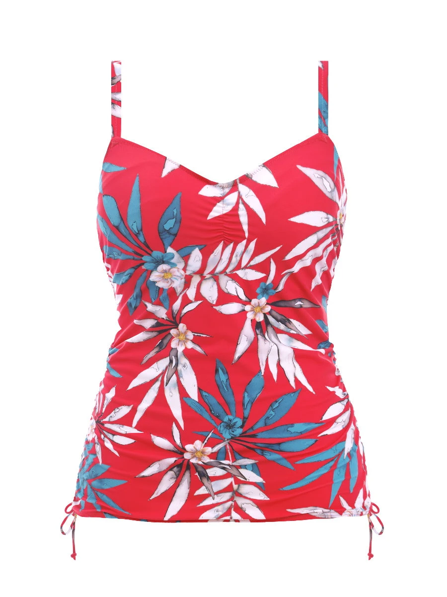FANTASIE Santos Beach Adjustable Side Tankini - Pomegranate 4 FANTASIE Santos Beach Adjustable Side Tankini - Pomegranate - Image 4