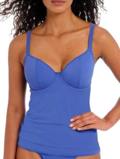 FREYA Jewel Cove Tankini Top - Plain Azure