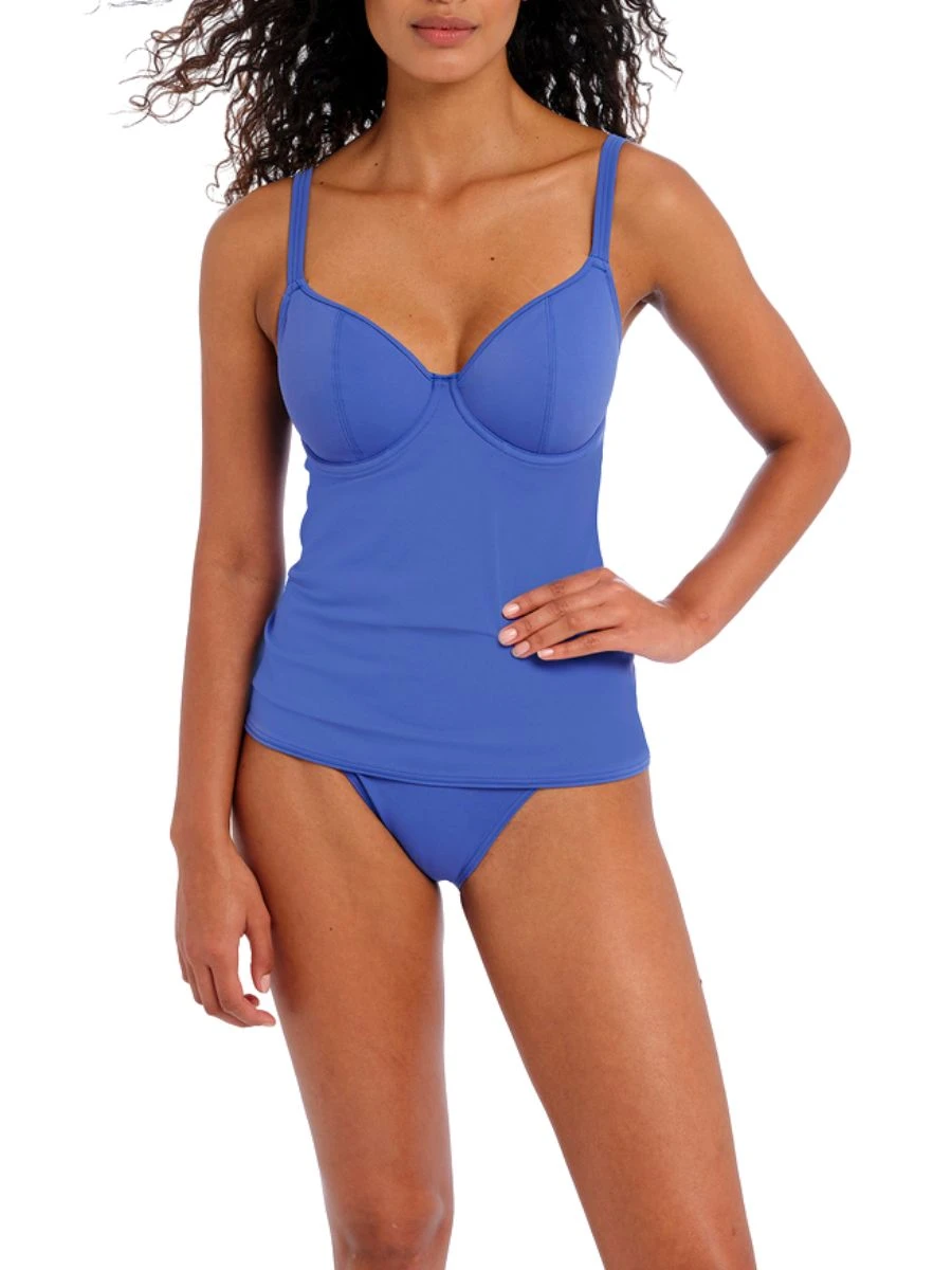 FREYA Jewel Cove Tankini Top - Plain Azure 2 FREYA Jewel Cove Tankini Top - Plain Azure - Image 2