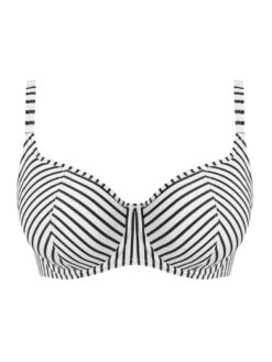 FREYA Jewel Cove Sweetheart Bikini Top - Stripe Black -Full Curve Bra Sales braforme freya jewel 20cove 7231 sbl plai