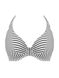 FREYA Jewel Cove Halter Bikini Top - Stripe Black 7 FREYA Jewel Cove Halter Bikini Top - Stripe Black -Full Curve Bra Sales braforme freya jewel 20cove 7232 sbl plain