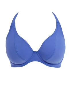 FREYA Jewel Cove Halter Bikini Top - Plain Azure 7 FREYA Jewel Cove Halter Bikini Top - Plain Azure -Full Curve Bra Sales braforme freya jewelcove as7232 ple c