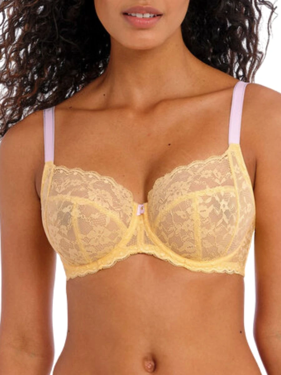 FREYA Offbeat Side Support Bra - Lemon Fizz 1 FREYA Offbeat Side Support Bra - Lemon Fizz