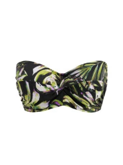 FANTASIE Palm Valley Twist Bandeau Bikini Top - Black 13 FANTASIE Palm Valley Twist Bandeau Bikini Top - Black -Full Curve Bra Sales braforme freya swimwear palm valley black uw twist bandeau bikini top fs6762 p