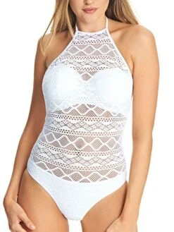 FREYA Sundance High Neck Swimsuit - White