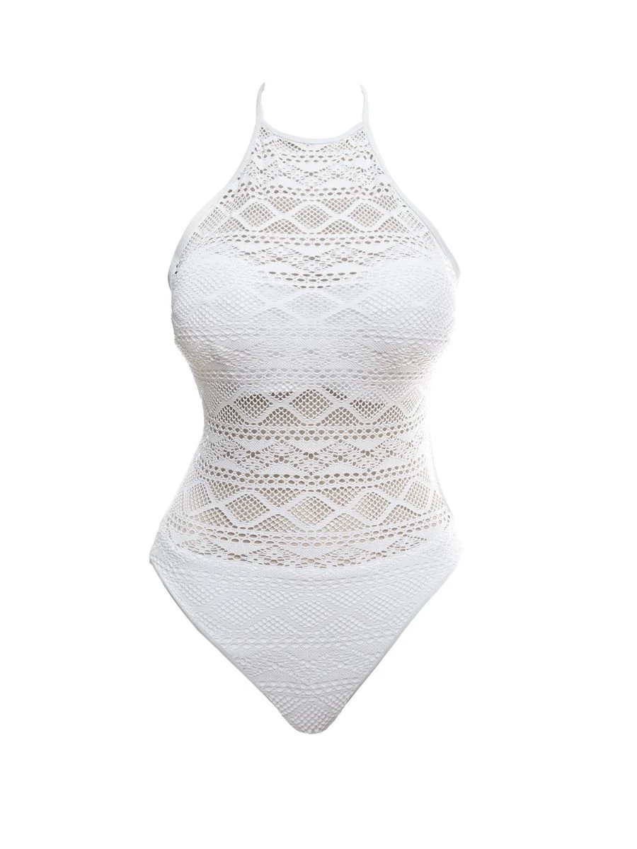 FREYA Sundance High Neck Swimsuit - White 3 FREYA Sundance High Neck Swimsuit - White - Image 3
