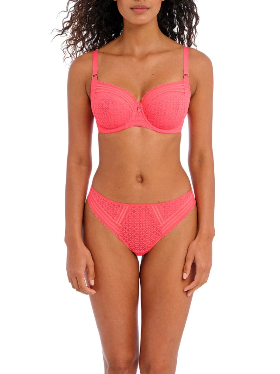 FREYA Viva Lace Side Support Bra - Sunkissed Coral 3 FREYA Viva Lace Side Support Bra - Sunkissed Coral - Image 3