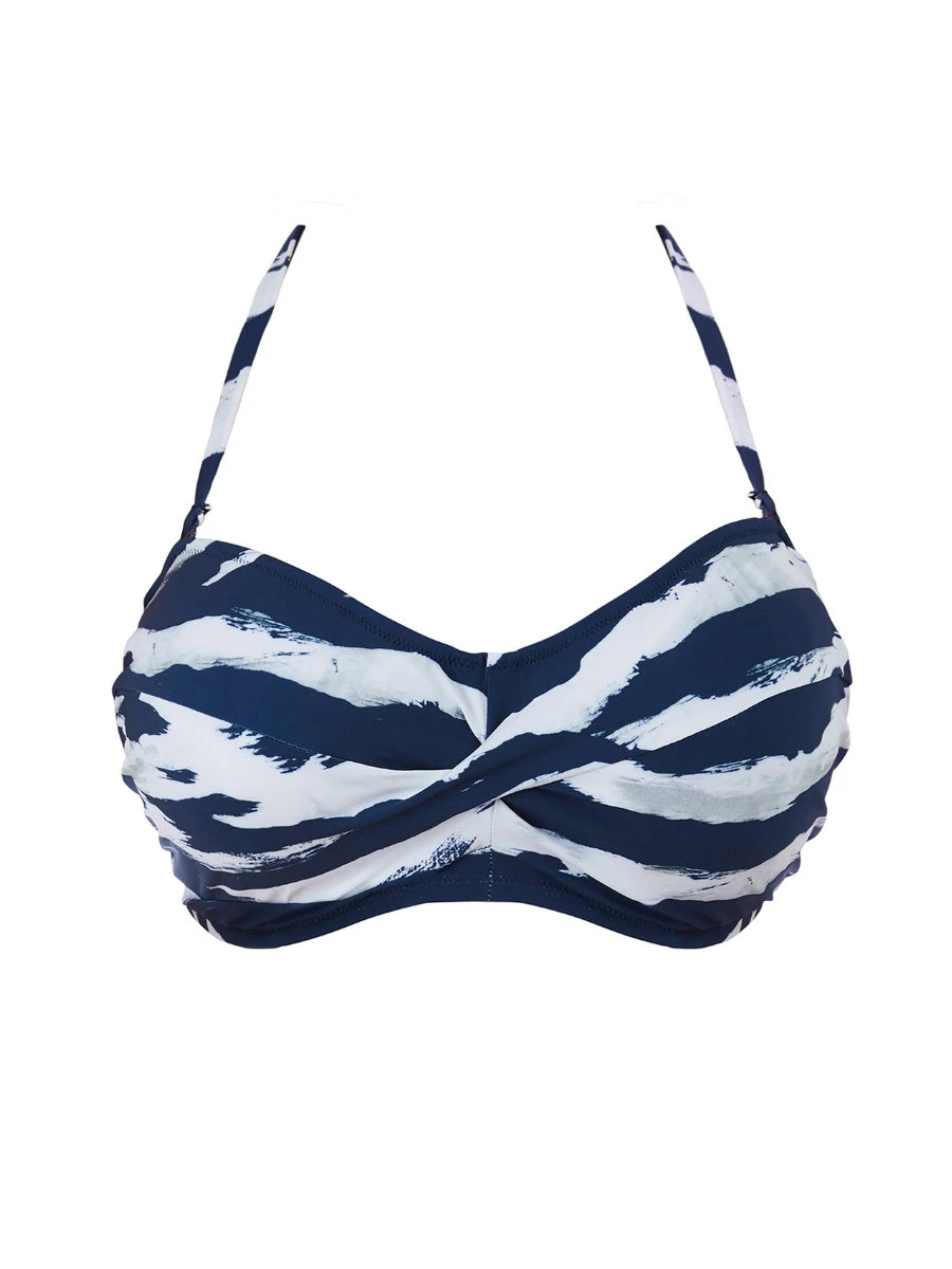 FANTASIE Lindos Twist Bandeau Bikini Top - Ink 4 FANTASIE Lindos Twist Bandeau Bikini Top - Ink - Image 4