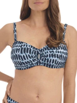 FANTASIE Kotu Bandeau Bikini Top - Ink 9 FANTASIE Kotu Bandeau Bikini Top - Ink -Full Curve Bra Sales braforme fs7012 ink fantasie swimwear kotu ink gathered bandeau multiway straps f1