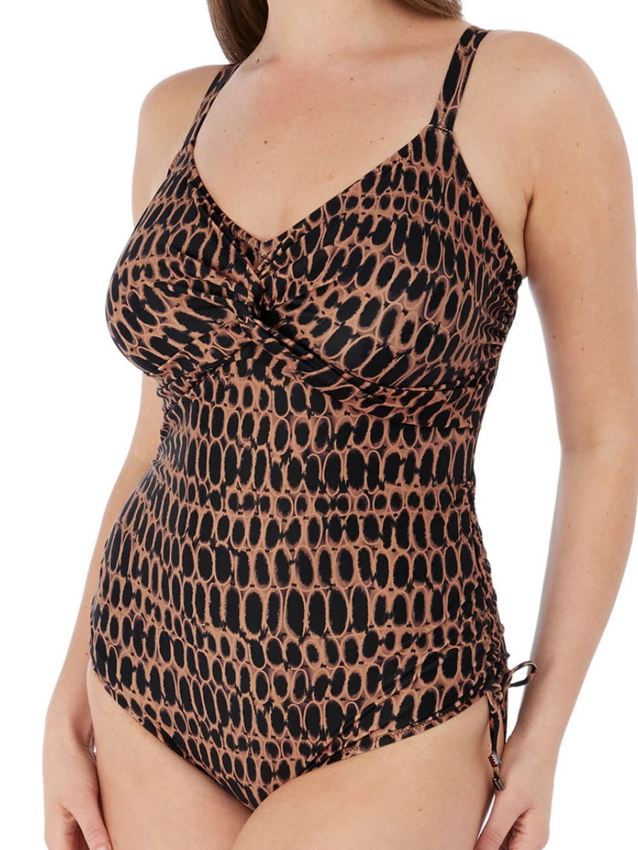 FANTASIE Kotu Twist Front Swimsuit- Copper 2 FANTASIE Kotu Twist Front Swimsuit- Copper - Image 2