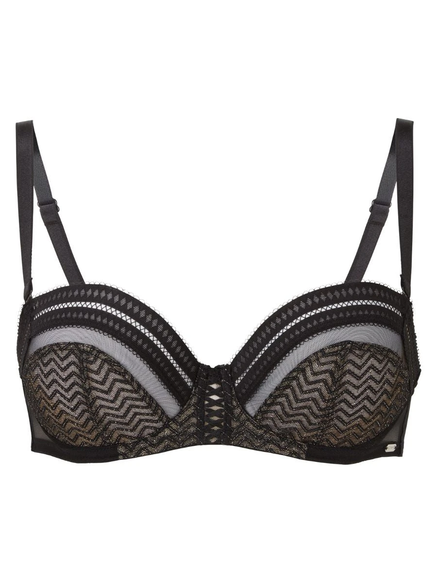 Gossard Contradiction Non Padded Balcony Bra - Black/Silver 6 Gossard Contradiction Non Padded Balcony Bra - Black/Silver - Image 6