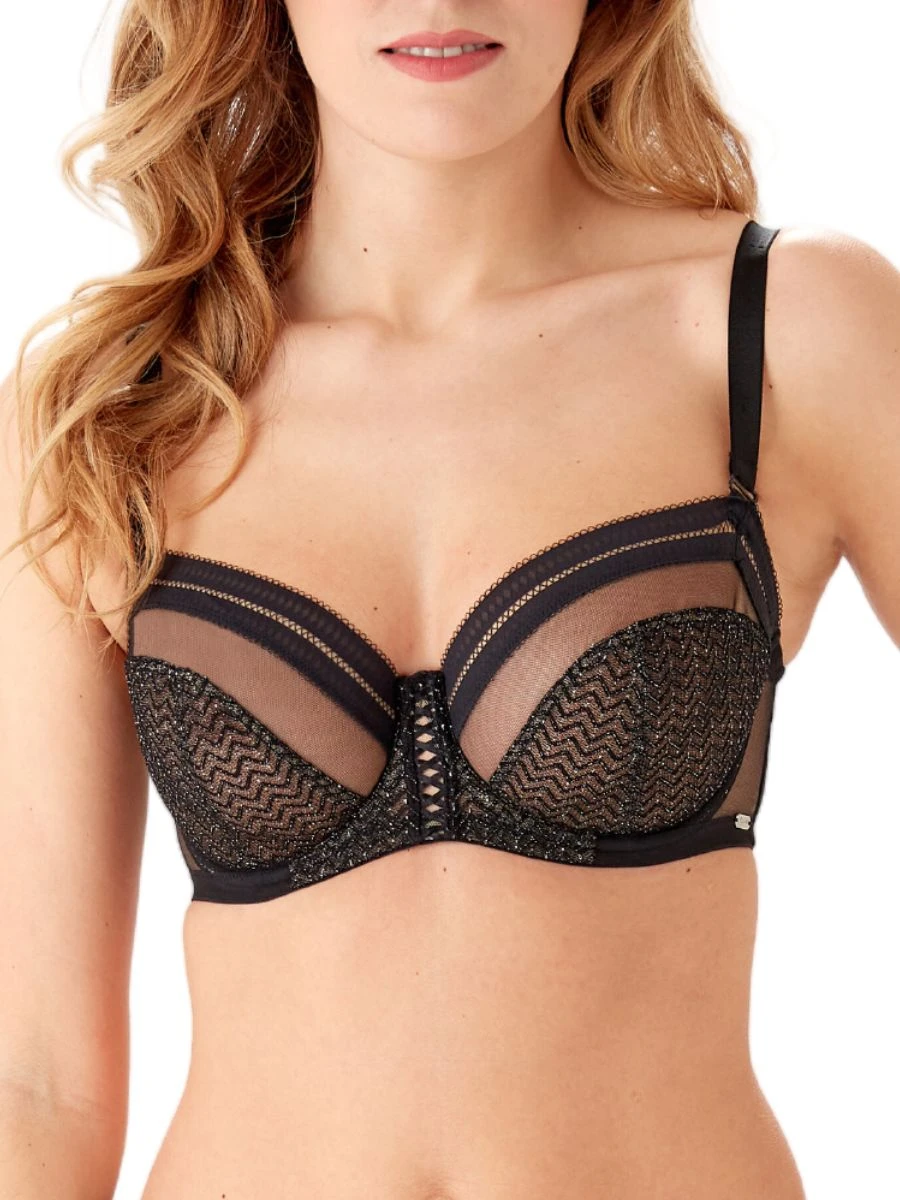 Gossard Contradiction Non Padded Balcony Bra - Black/Silver 1 Gossard Contradiction Non Padded Balcony Bra - Black/Silver