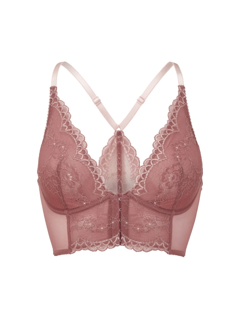 Gossard Superboost Lace Deep V Bralette - Cinder Rose 4 Gossard Superboost Lace Deep V Bralette - Cinder Rose - Image 4
