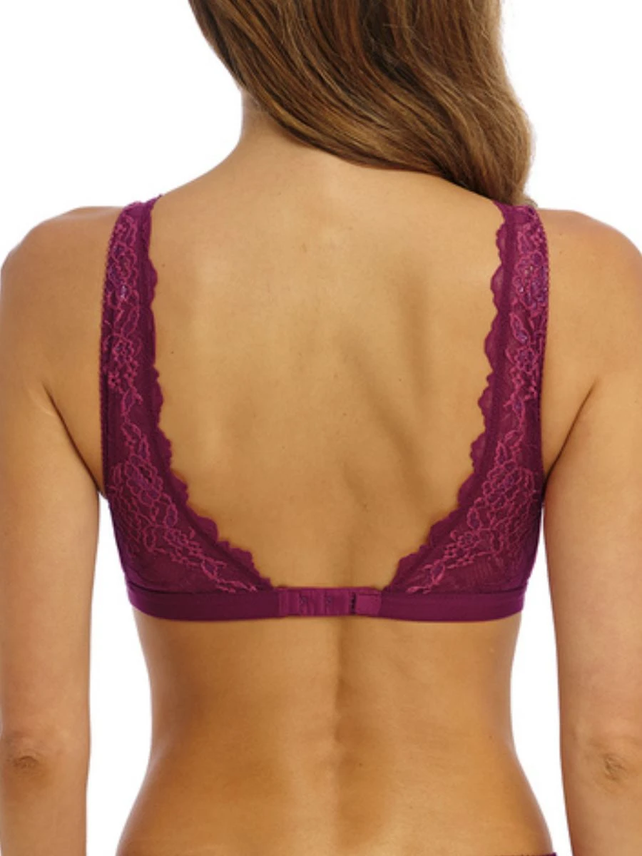 Wacoal Lace Perfection Non Wired Bralette - Red Plum 4 Wacoal Lace Perfection Non Wired Bralette - Red Plum - Image 4