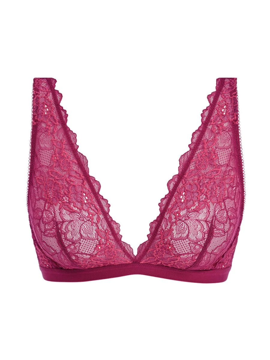 Wacoal Lace Perfection Non Wired Bralette - Red Plum 3 Wacoal Lace Perfection Non Wired Bralette - Red Plum - Image 3