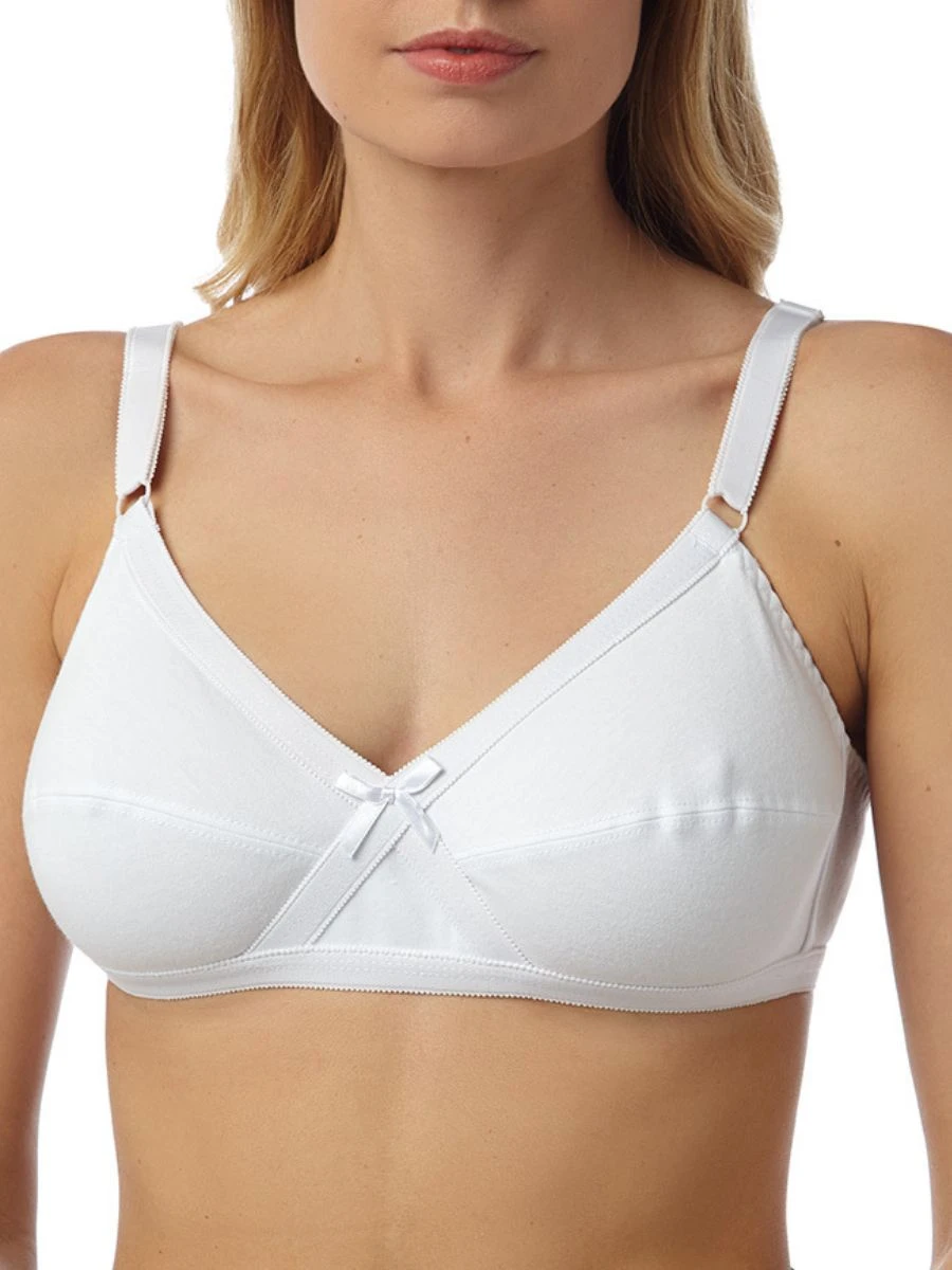 Cross Front Bra - White 1 Cross Front Bra - White
