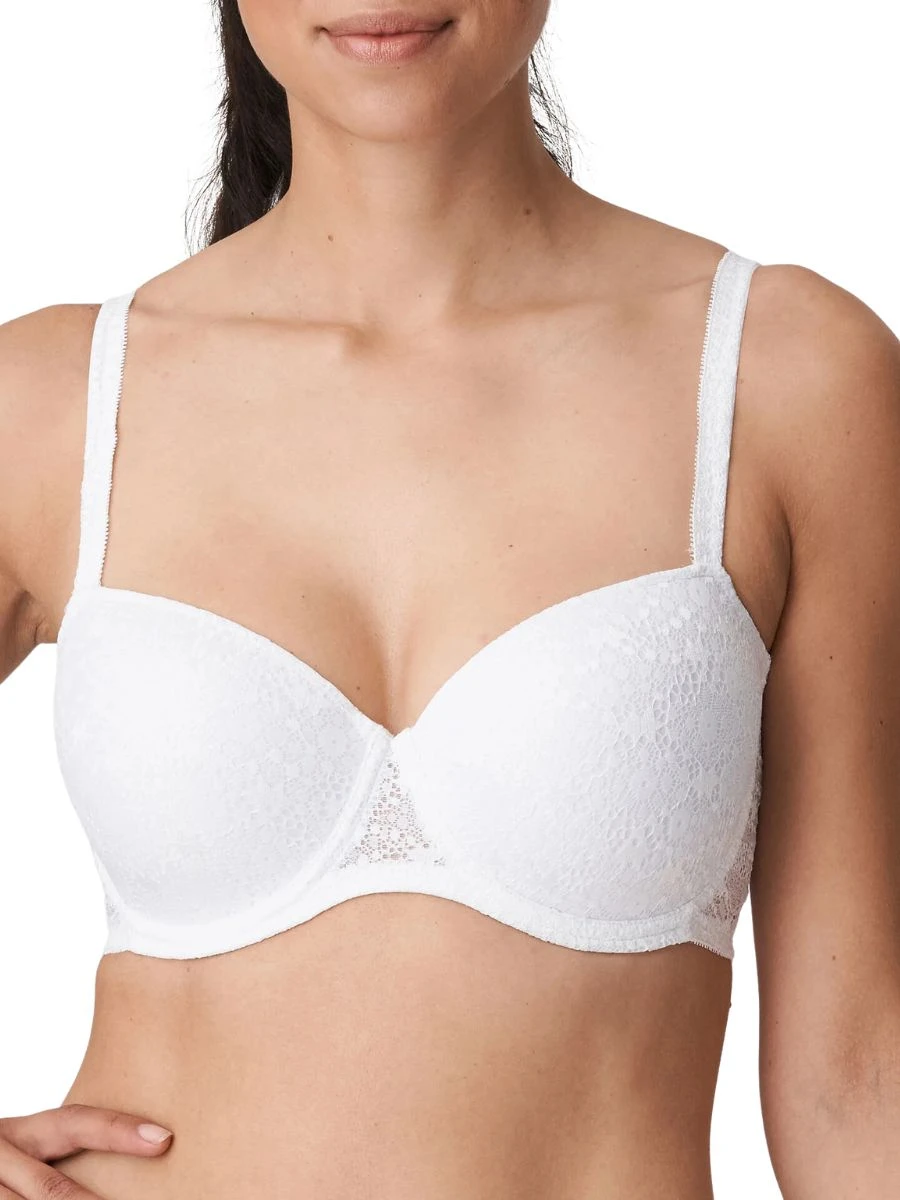 Epirus Padded Balcony Bra - White 1 Epirus Padded Balcony Bra - White