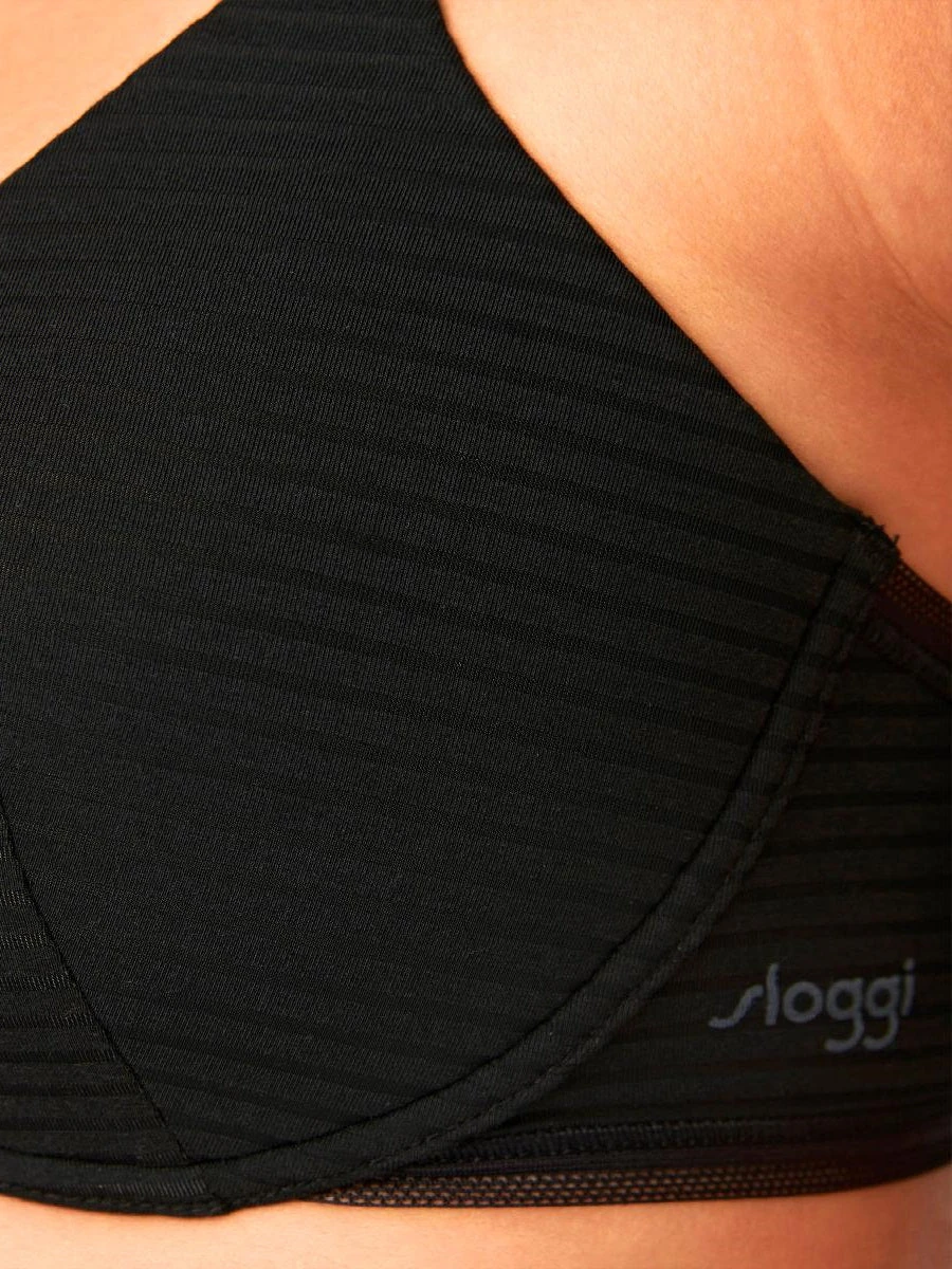 Sloggi Ever Fresh Plus Padded Bralette - Black 3 Sloggi Ever Fresh Plus Padded Bralette - Black - Image 3