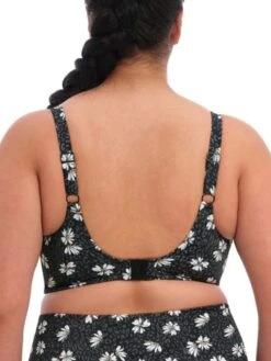 ELOMI Plain Sailing Plunge Bikini Top - Black Daisy -Full Curve Bra Sales braforme swim elomi plain 20sailing 7274 bdy back