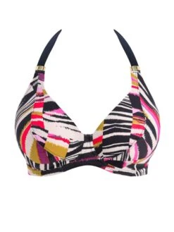 FANTASIE Sanoa Island Halter Bikini Top - Black 9 FANTASIE Sanoa Island Halter Bikini Top - Black -Full Curve Bra Sales braforme swim fantasie sanoa 20island 503004 blk plain