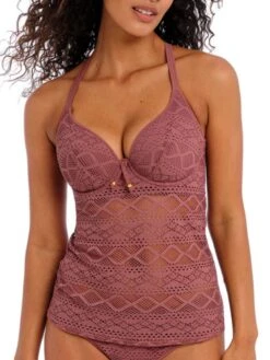 FREYA Sundance Tankini Top - Nutmeg 11 FREYA Sundance Tankini Top - Nutmeg -Full Curve Bra Sales braforme swim freya sundance 3972 nug front2