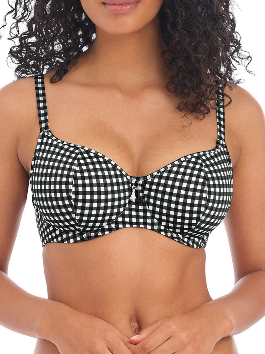 FREYA Check In Sweetheart Bikini Top - Monochrome 1 FREYA Check In Sweetheart Bikini Top - Monochrome