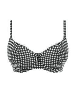 FREYA Check In Sweetheart Bikini Top - Monochrome 10 FREYA Check In Sweetheart Bikini Top - Monochrome -Full Curve Bra Sales braforme swimwear as201903 mom freya swim check in monochrome underwired sweetheart bikini top p