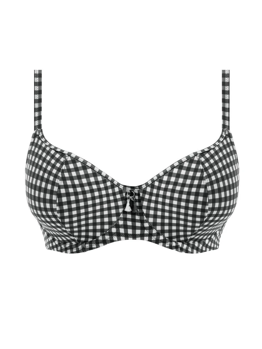 FREYA Check In Sweetheart Bikini Top - Monochrome 5 FREYA Check In Sweetheart Bikini Top - Monochrome - Image 5