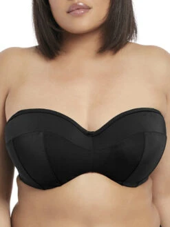 ELOMI Essentials Multiway Bandeau Bikini Top - Black