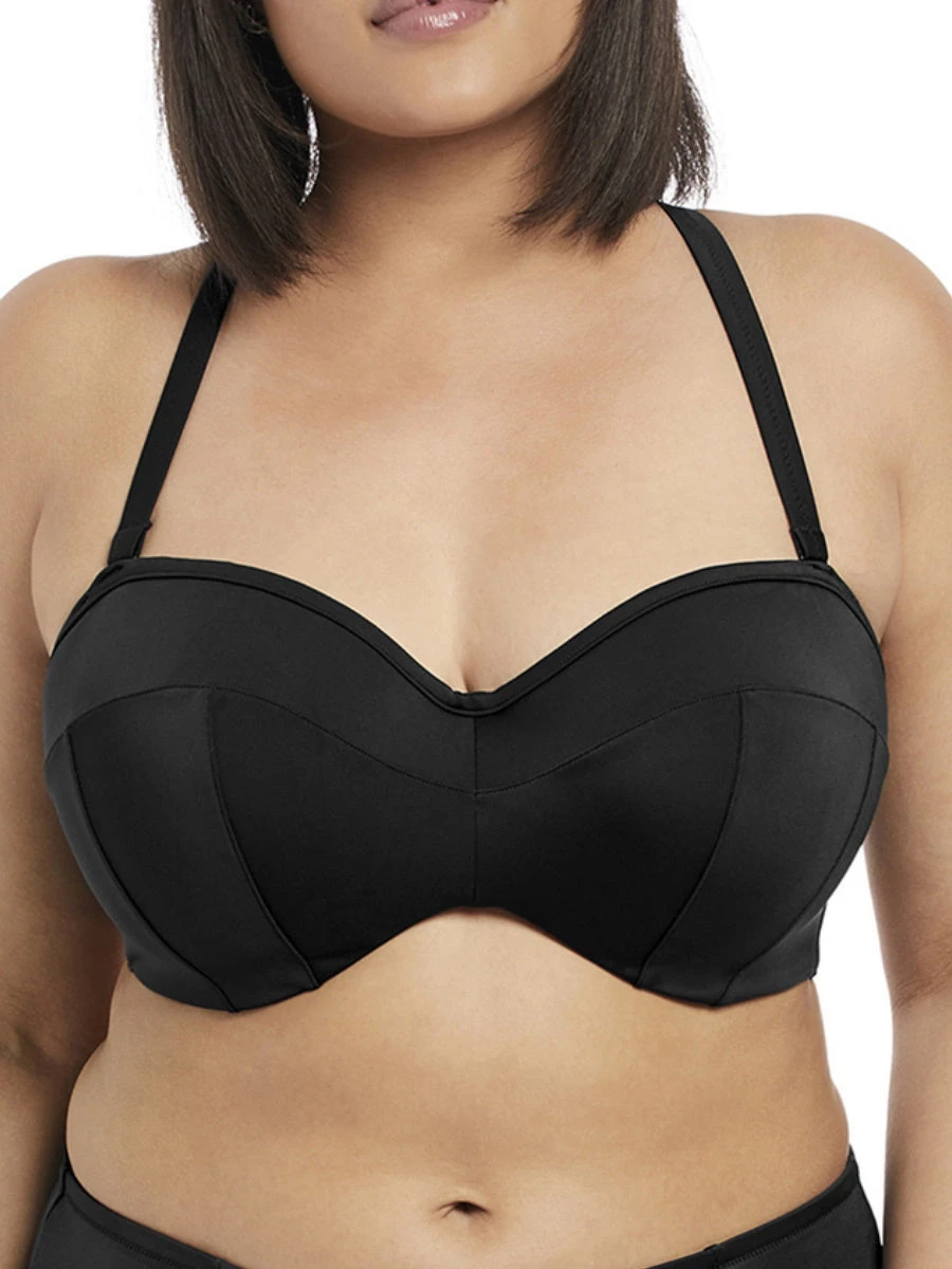 ELOMI Essentials Multiway Bandeau Bikini Top - Black 2 ELOMI Essentials Multiway Bandeau Bikini Top - Black - Image 2